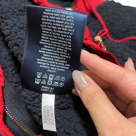 NWOT Tommy Hilfiger Nylon Pocket Faux Shearling Jacket - Picture 11 of 11